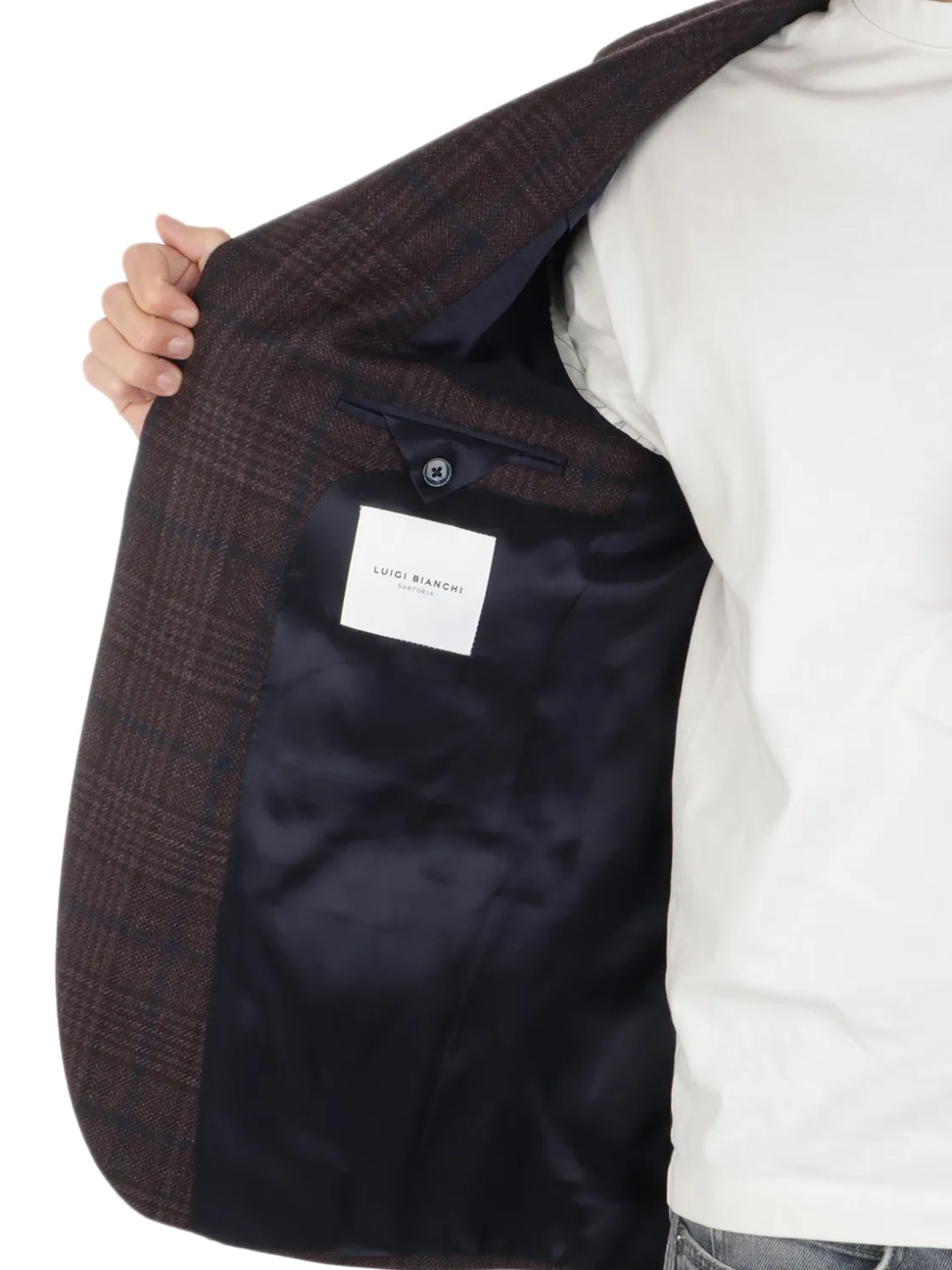 Luigi Bianchi Mantova | Giacca Uomo in Lana Principe di Galles>Uomo Blazer E Giacche