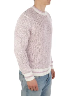 Malo | Girocollo Uomo Bouclè in Cotone e Seta>Uomo Maglie