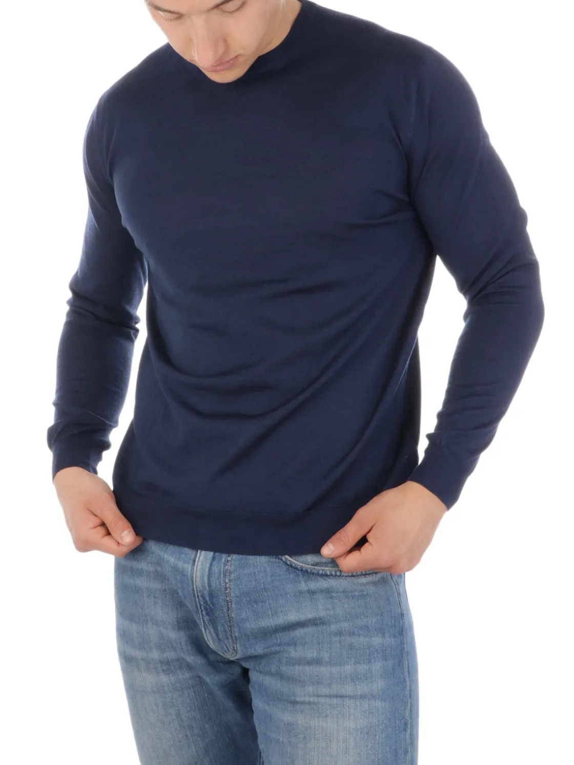 Malo | Girocollo Uomo in Cashmere e Seta>Uomo Maglie
