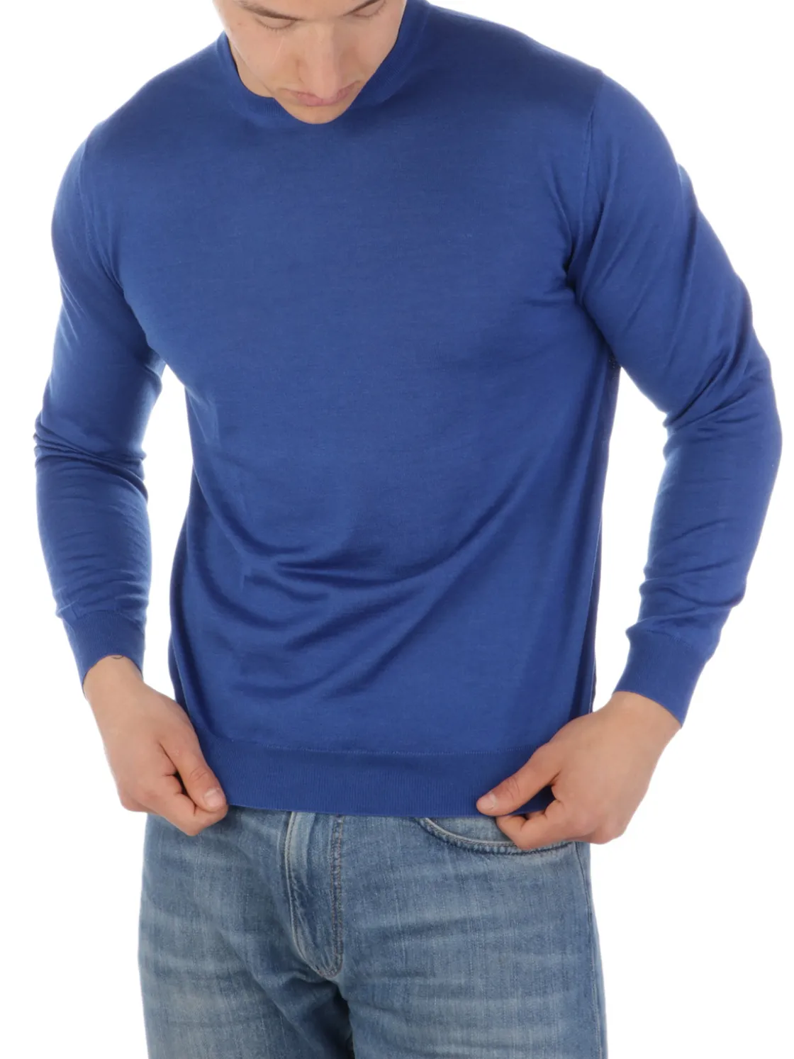 Malo | Girocollo Uomo in Cashmere e Seta>Uomo Maglie