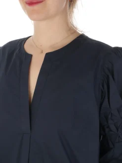 Meimeij | Abito Donna con Rouches in Cotone><noscript><img width=