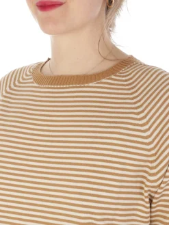 Mia Basic | Maglia Donna Raglan a Righe><noscript><img width=