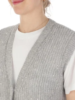 Peserico | Gilet Donna Slim in Lino><noscript><img width=