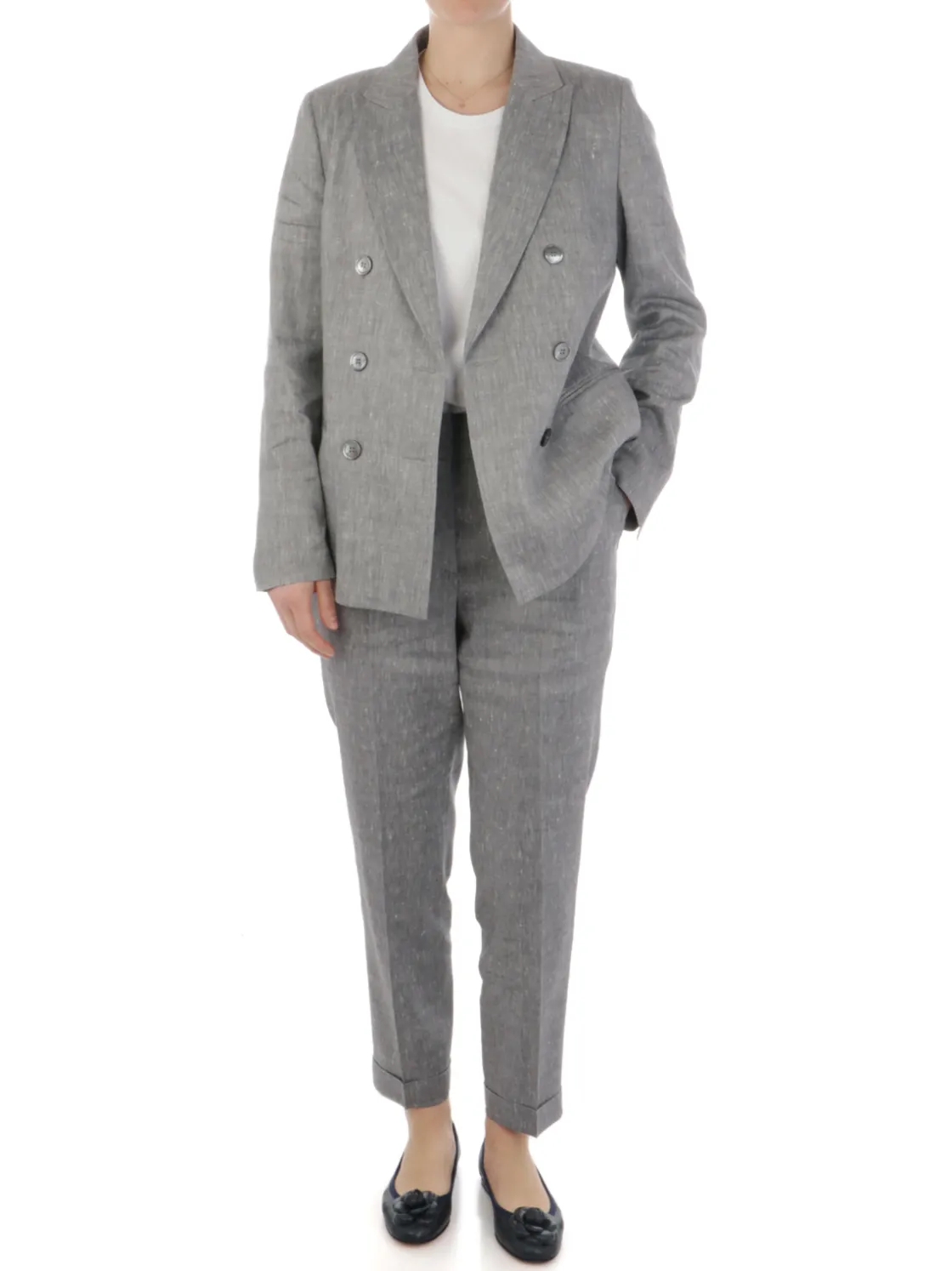 Peserico | Pantaloni Donna Classici in Lino>Donna Pantaloni