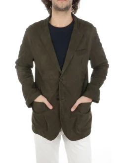 Proleather | Giacca Uomo 2 Bottoni in Pelle Scamosciata><noscript><img width=