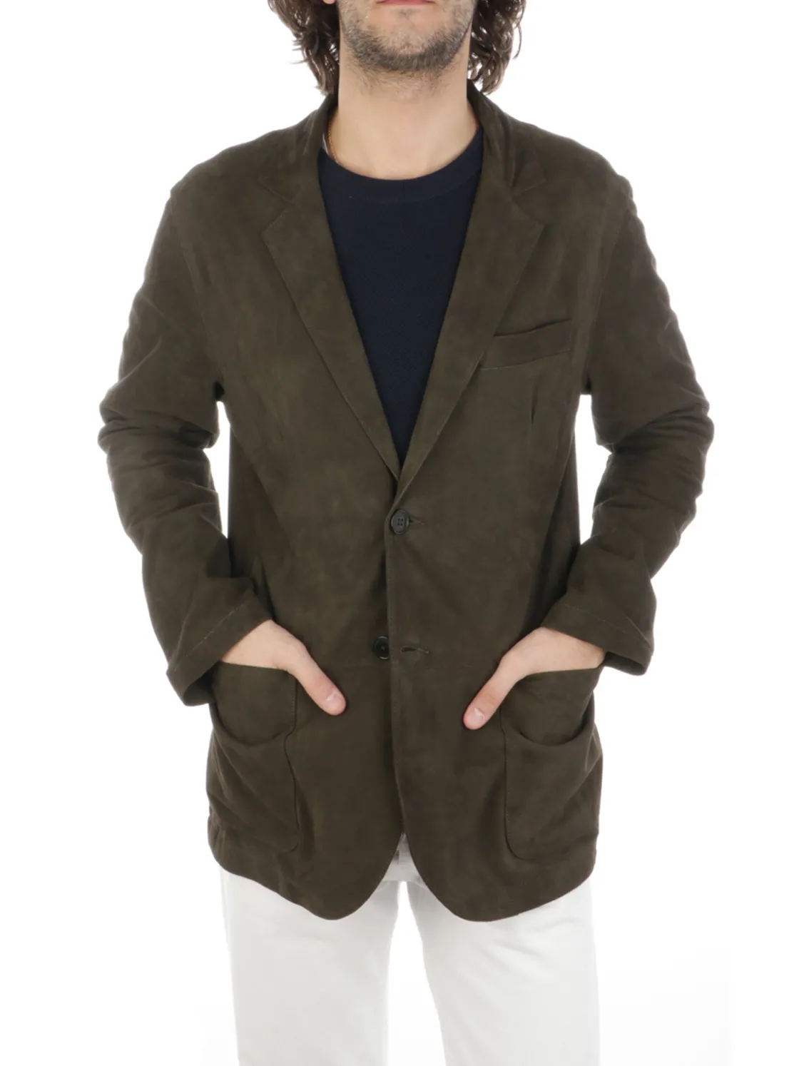 Proleather | Giacca Uomo 2 Bottoni in Pelle Scamosciata>Uomo Blazer E Giacche