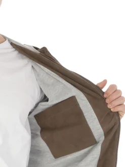 Proleather | Giubbotto Uomo in Suede con Cappuccio><noscript><img width=