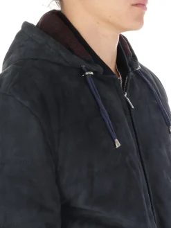 Ravazzolo | Giubbotto Uomo in Suede con Cappuccio><noscript><img width=