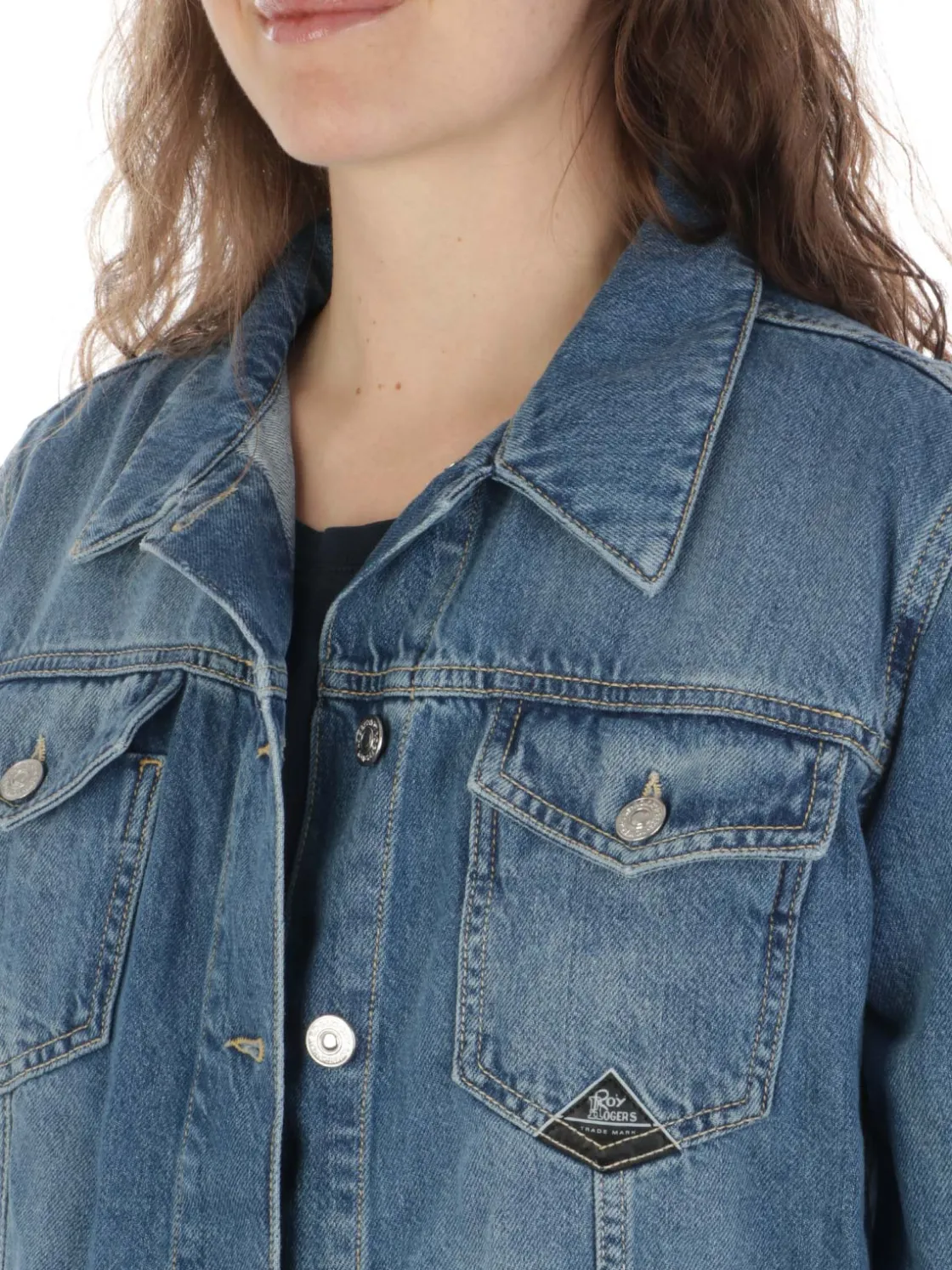 Roy Roger's | Giacca Donna Ross in Denim Icon>Donna Giubbotti E Piumini