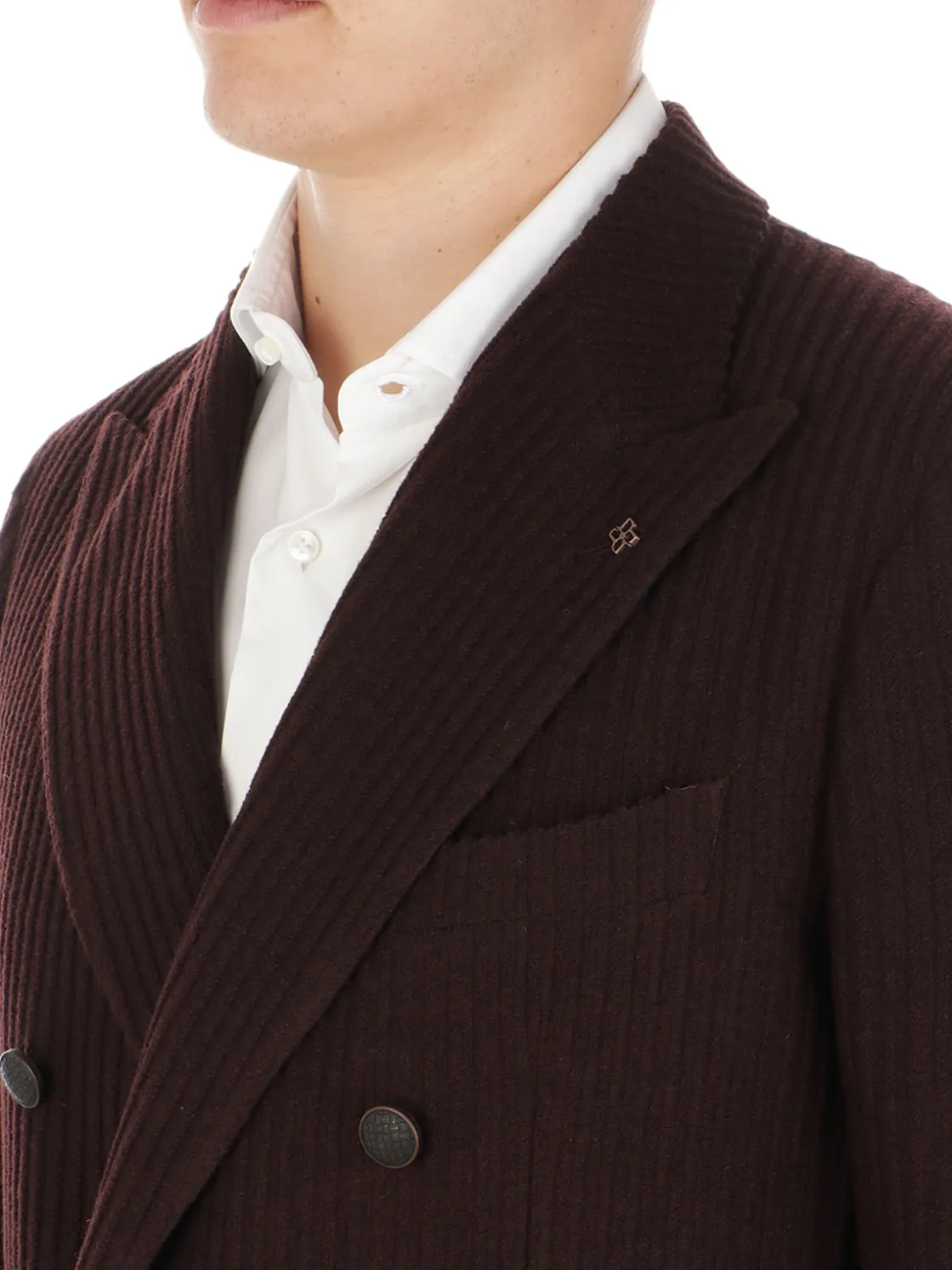 Tagliatore | Giacca Uomo Doppiopetto in Lana a Coste>Uomo Blazer E Giacche