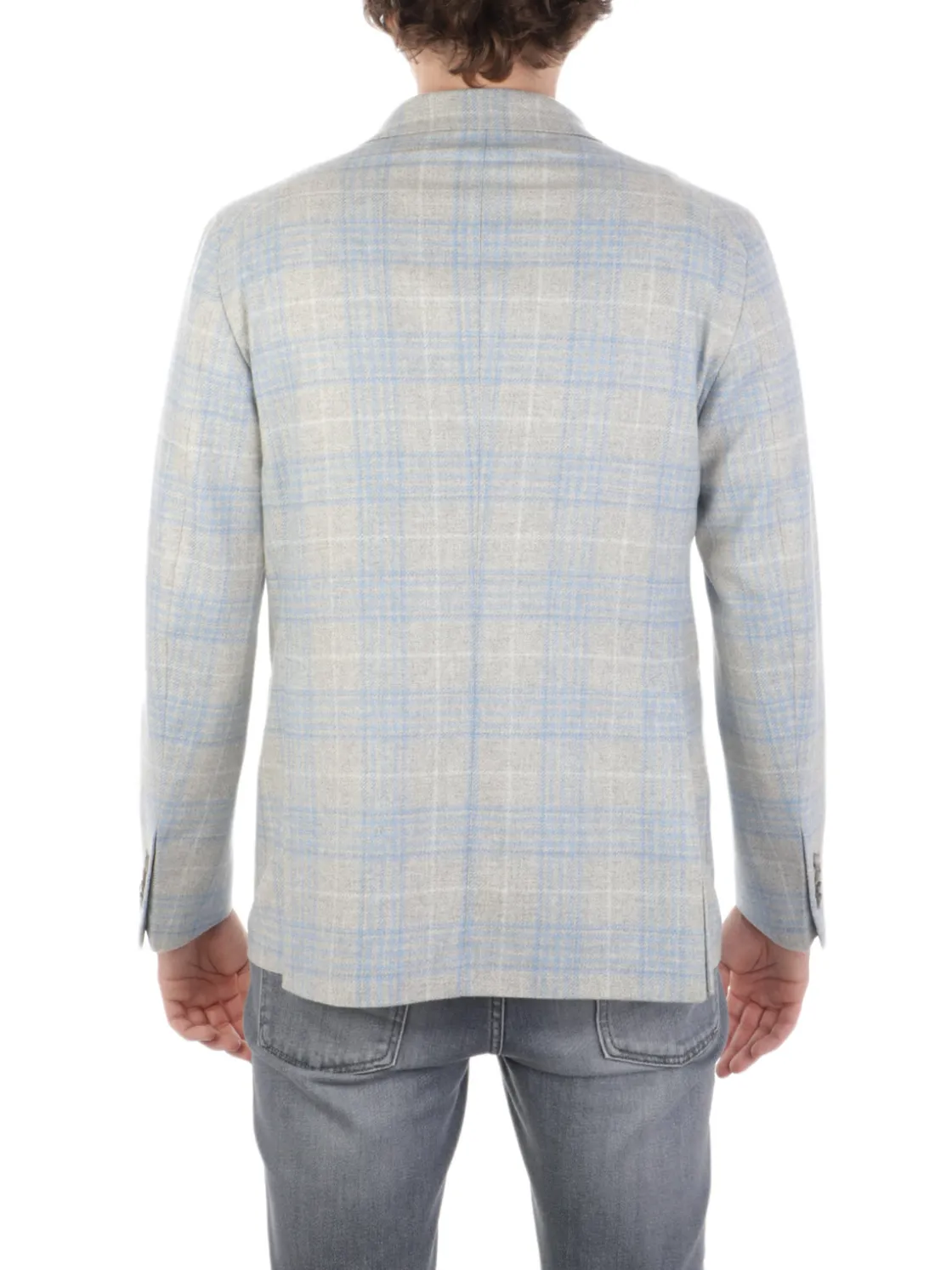 Tagliatore | Giacca Uomo Finestrata in Lana e Cashmere>Uomo Blazer E Giacche