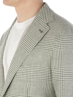 Tagliatore | Giacca Uomo in Lino Principe di Galles><noscript><img width=