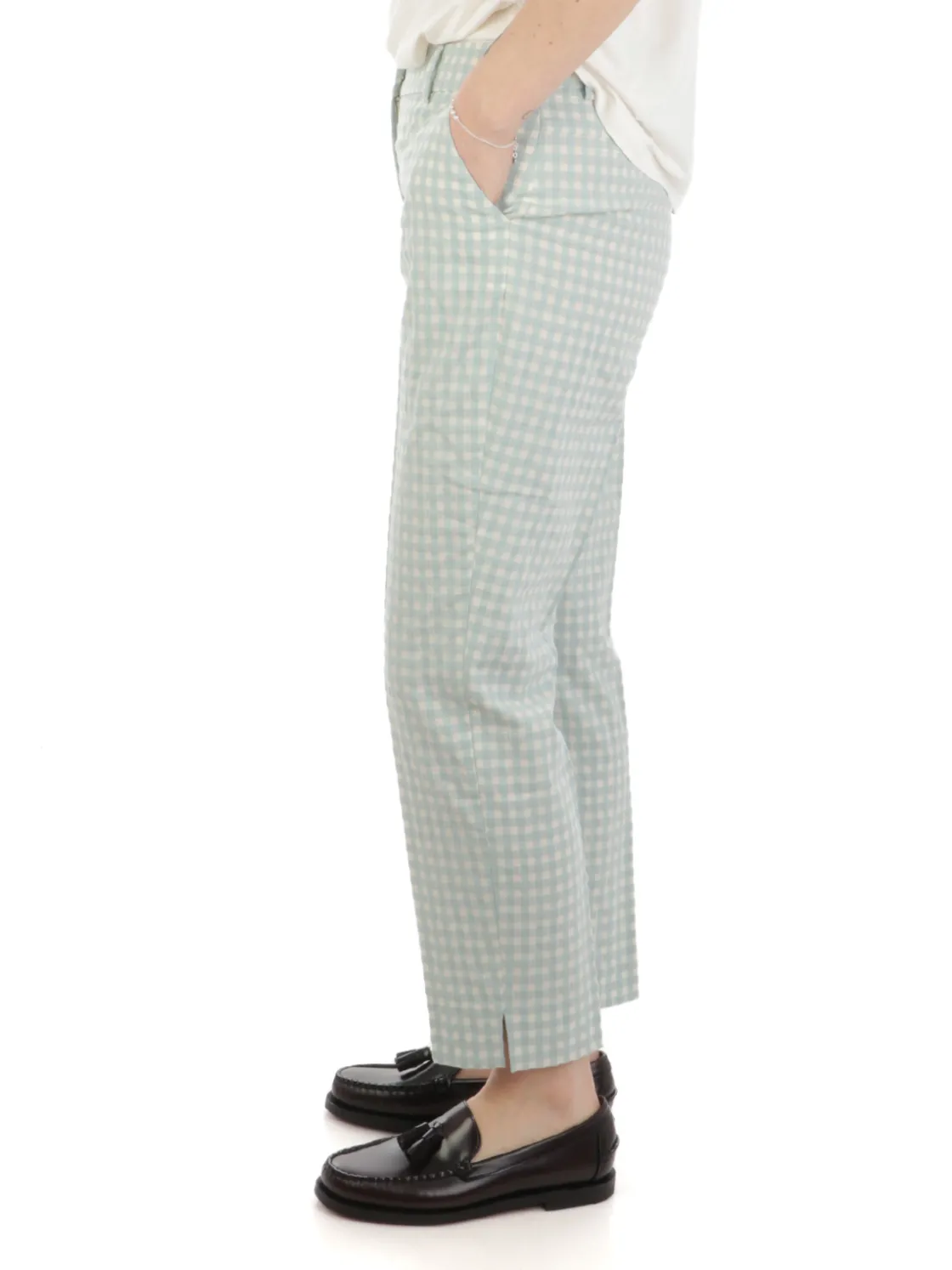 Via Masini 80 | Pantaloni Donna Vichy in Cotone>Donna Pantaloni