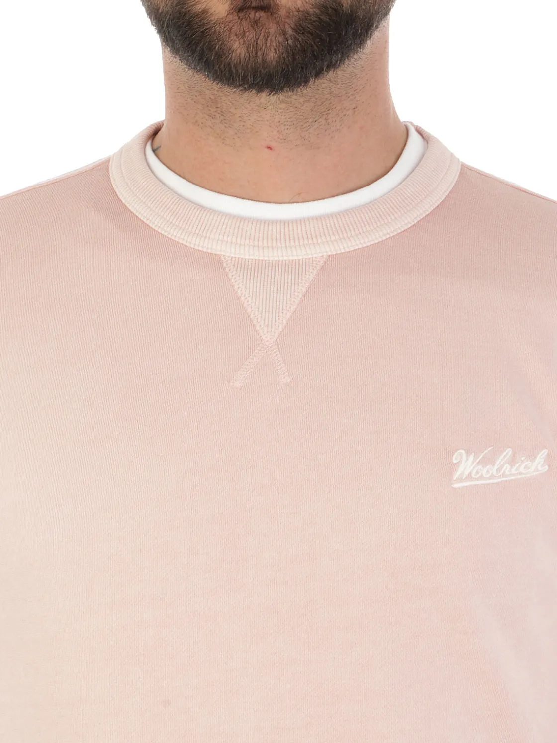 Woolrich | Felpa Uomo in Cotone Tinto in Capo>Uomo Felpe