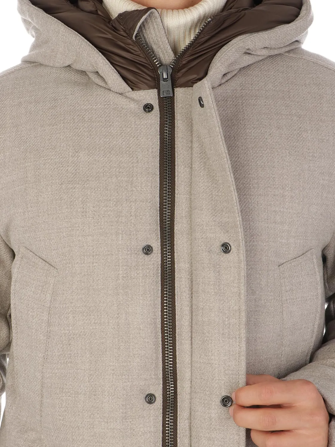 Woolrich | Parka Uomo in Lana Loro Piana>Uomo Giubbotti E Piumini