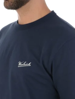 Woolrich | T-Shirt Uomo Logo in Cotone><noscript><img width=